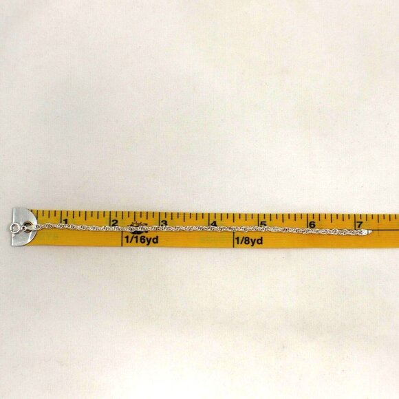 VTG 925 Sterling Silver Bracelet 7in Rope Chain 2mm Milor Italy 3.57g Stamped - Picture 5 of 7